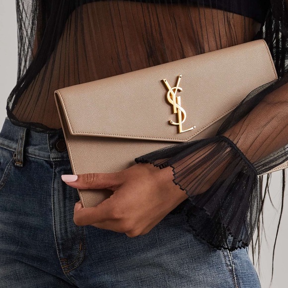 Yves Saint Laurent Tan Clutch Bag - Picture 10 of 12